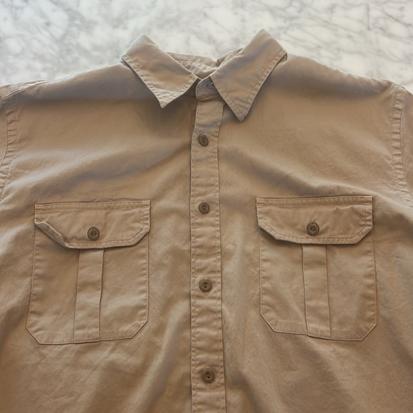 Long sleeve Safari brown J.Crew Chino size large - Picture 3 of 7